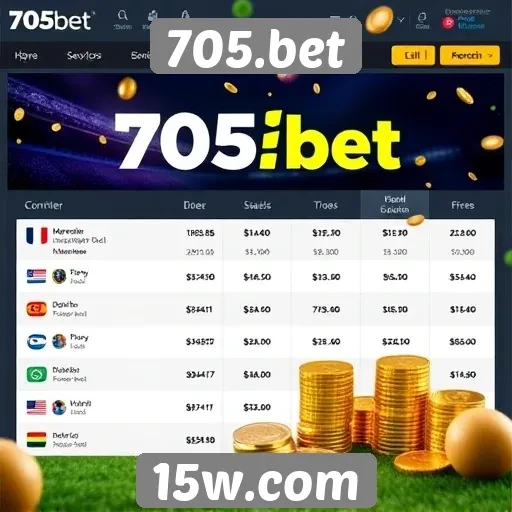 Diferenciais do 705.bet em comparação com concorrentes
